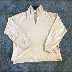 Lacoste Mens Medium Pullover Quarterzip Sweater